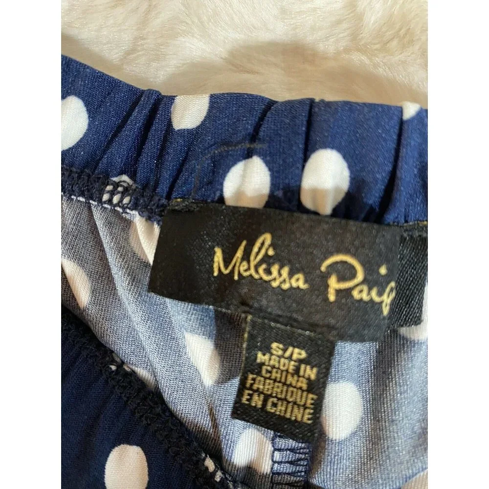 MELISSA PAIGE “on the dot” blue white Pants - Picture 4 of 6